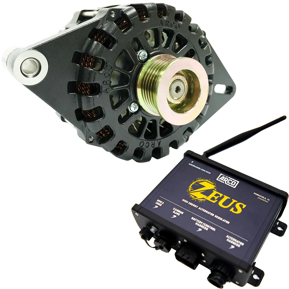 ARCO Zeus 24V 7kW 1"-2" Single Foot Alternator w/Isolated Ground  Zeus High-Energy Alternator Regulator [4505-AZ1000]
