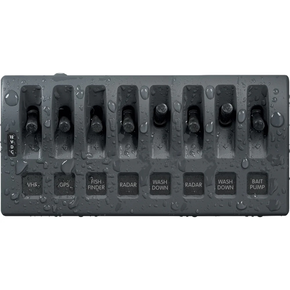 Blue Sea 4309 WeatherDeck 12V DC Waterproof Switch Panel - 8 Position [4309] - Image 2