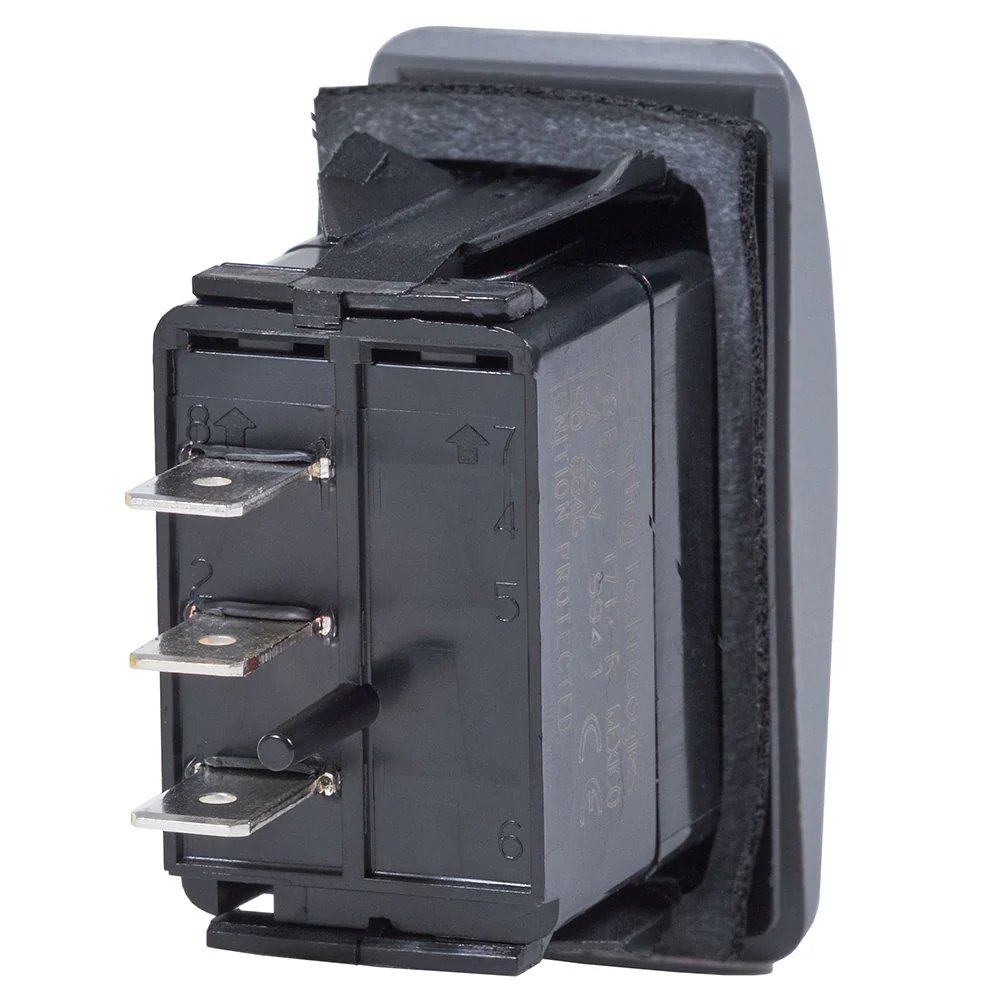 Blue Sea 7933 Contura II Switch SPDT Black - (ON)-OFF-(ON) [7933] - Image 2