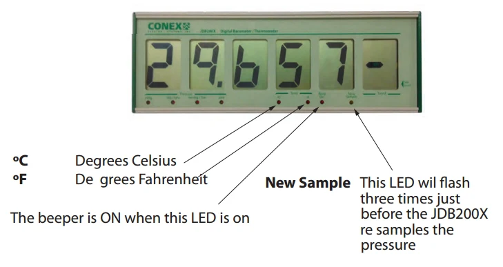Conex JDB201X Precision Digital Barometer/Thermometer - Image 5