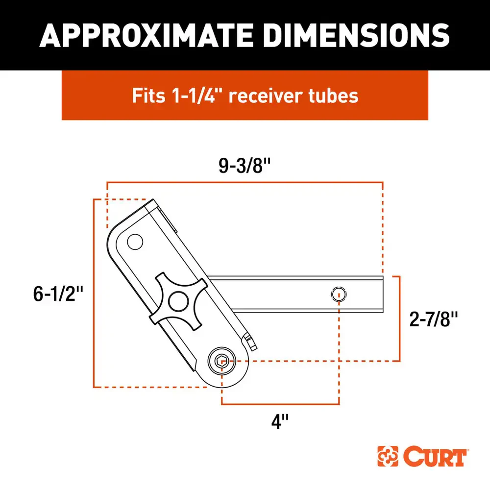 CURT ActiveLink 1-1/4" Receiver Shank - Up to 3500 lbs [18401] - Image 2