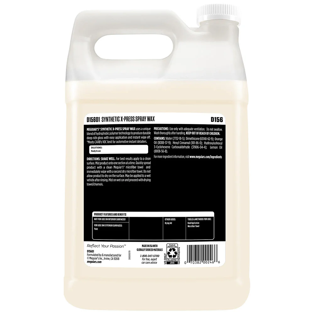 Meguiar's Synthetic X-Press Spray Wax - 1 Gallon [D15601] - Image 2