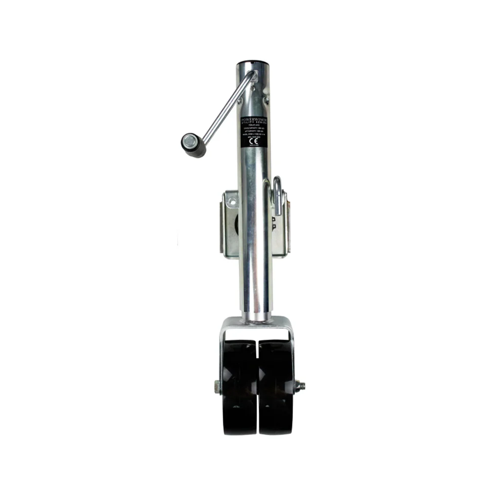 Powerwinch Utility Series Jack - 1500lb, Weld-On, Double Wheel, Zinc [21500-J-1500-W2-Z-R]