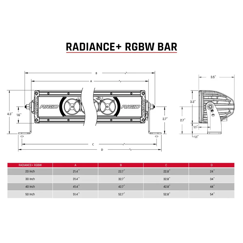 RIGID Industries Radiance + 50" Light Bar - RGBW [250053] - Image 3