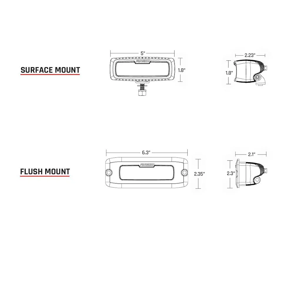 RIGID Industries SR-Q PRO Back Up Light Kit - Surface Mount Diffused - Pair - Black [980023] - Image 2