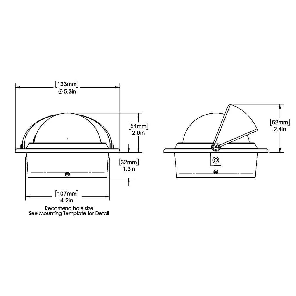 Ritchie F-83 Voyager Compass - Flush Mount - Black [F-83] - Image 2
