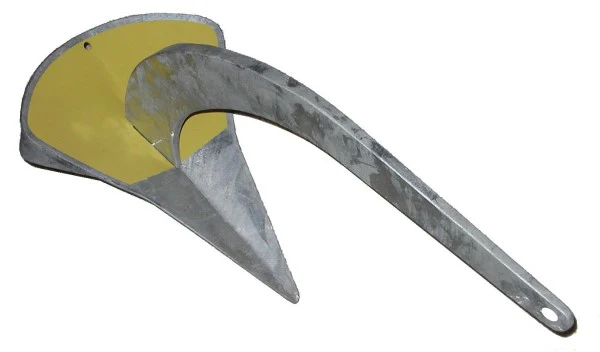 Spade Anchor Model S80 (800 cm2) 33 Lbs. Galvanized Steel for Boats LOA < 41' - Disp. <14,330 lbs.