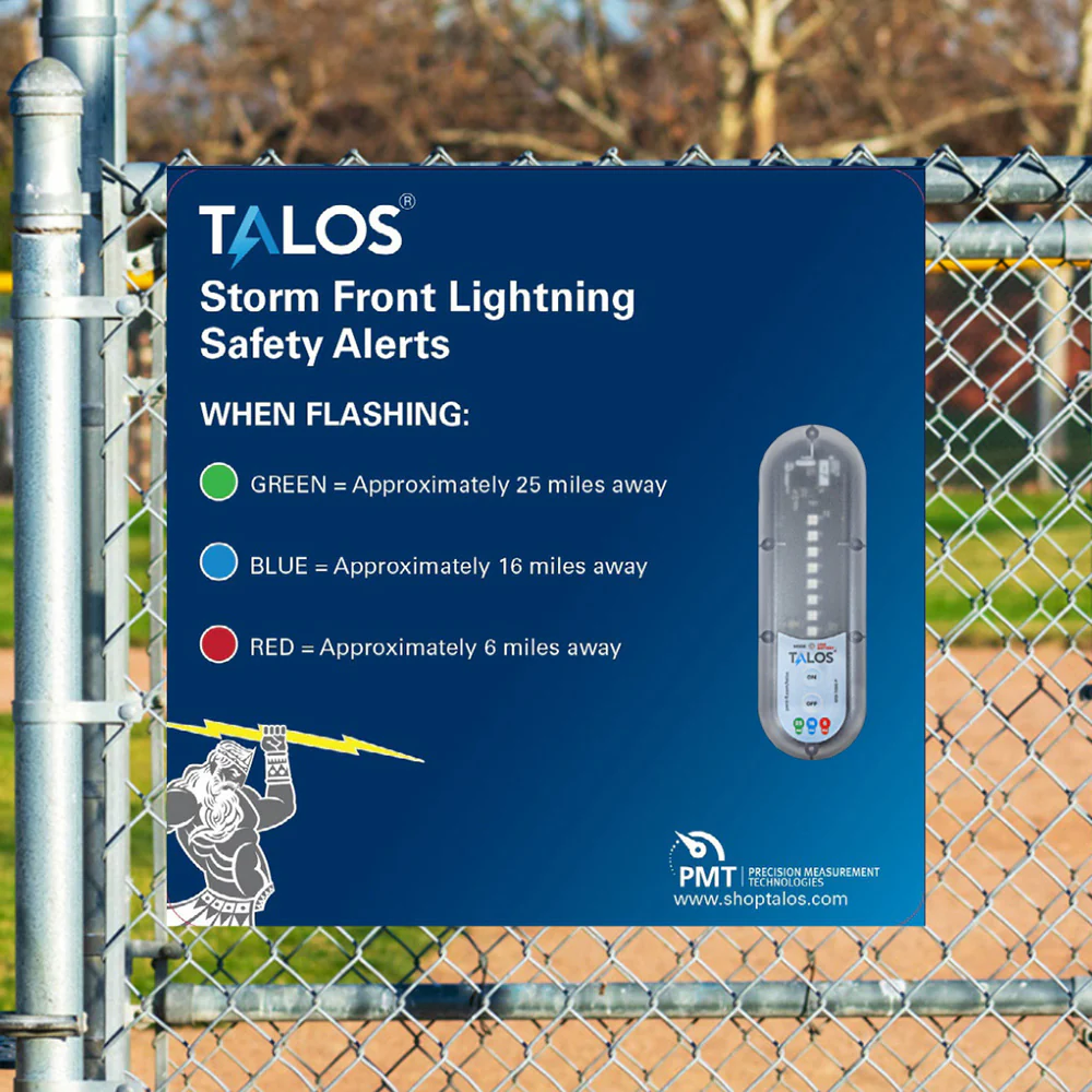 TALOS Standard Lightning Detector w/14"x14" Safety Information Sign [SFD-1414P-MTB] - Image 2