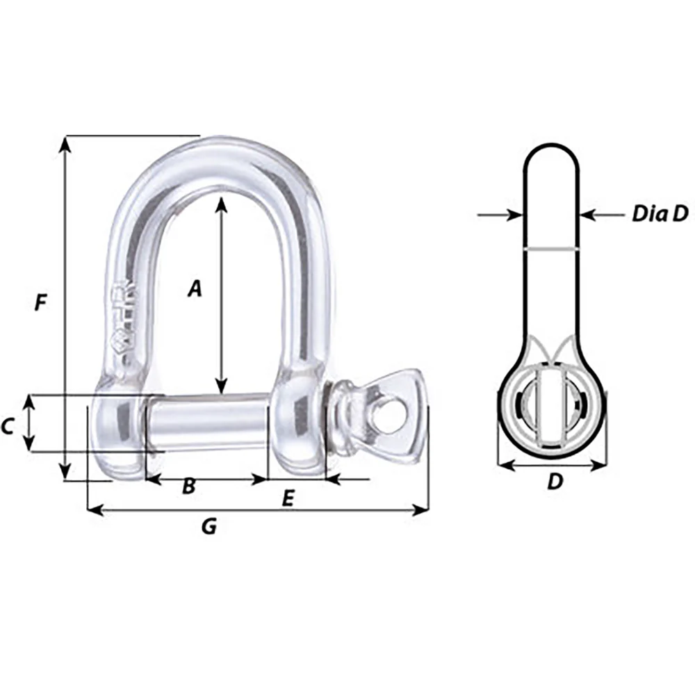 Wichard HR D Shackle - Diameter 25/64" [11205W] - Image 2