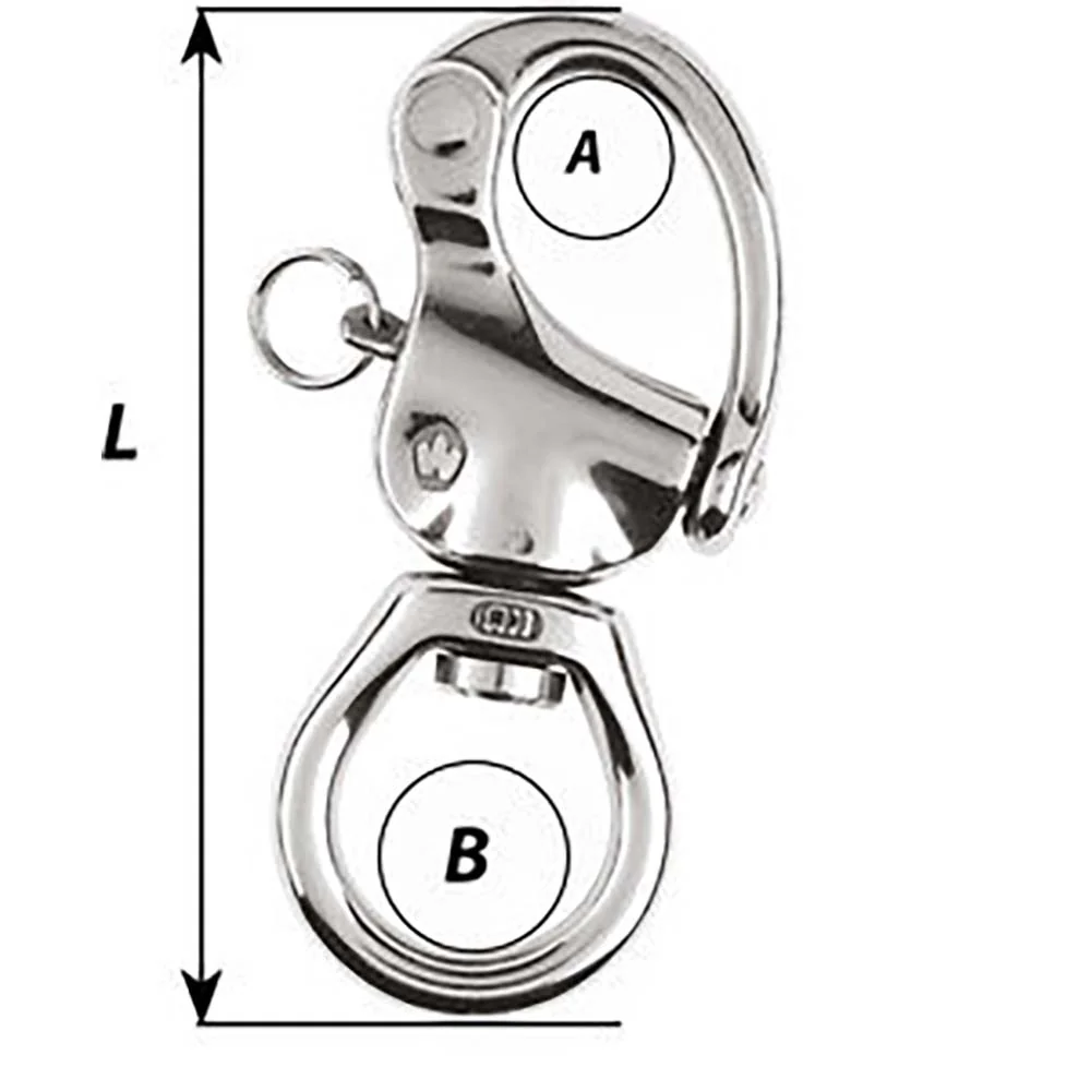 Wichard HR Snap Shackle - Large Bail - Length 140mm [2377W] - Image 2